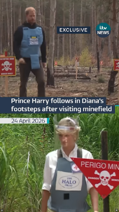 Як принцеса Діана у 1997 році. Принц Гаррі пройшовся розмінованим лісом під Києвом